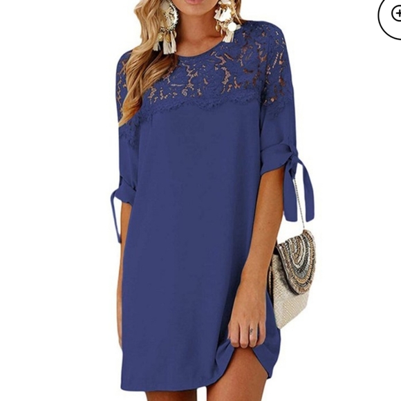 Yoins Blue Dress Size Small - Picture 2 of 8